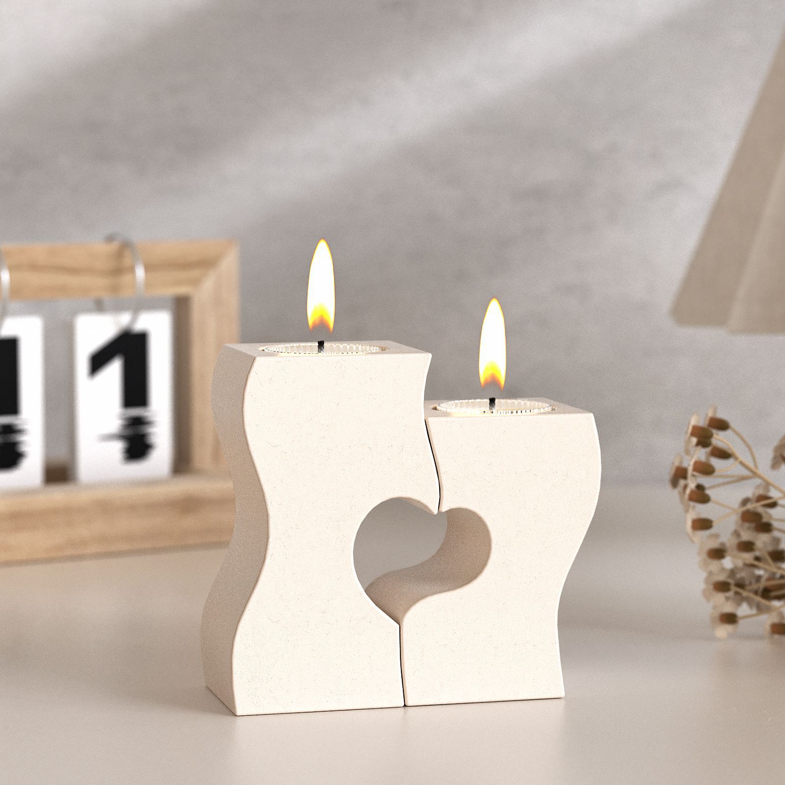Candle Making Ideas - S Heart Candlestick Silicone Molds DIY