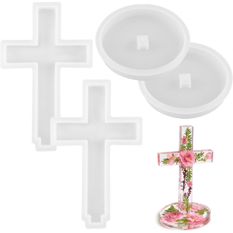 Candle Making Ideas - Two silicone molds with a base