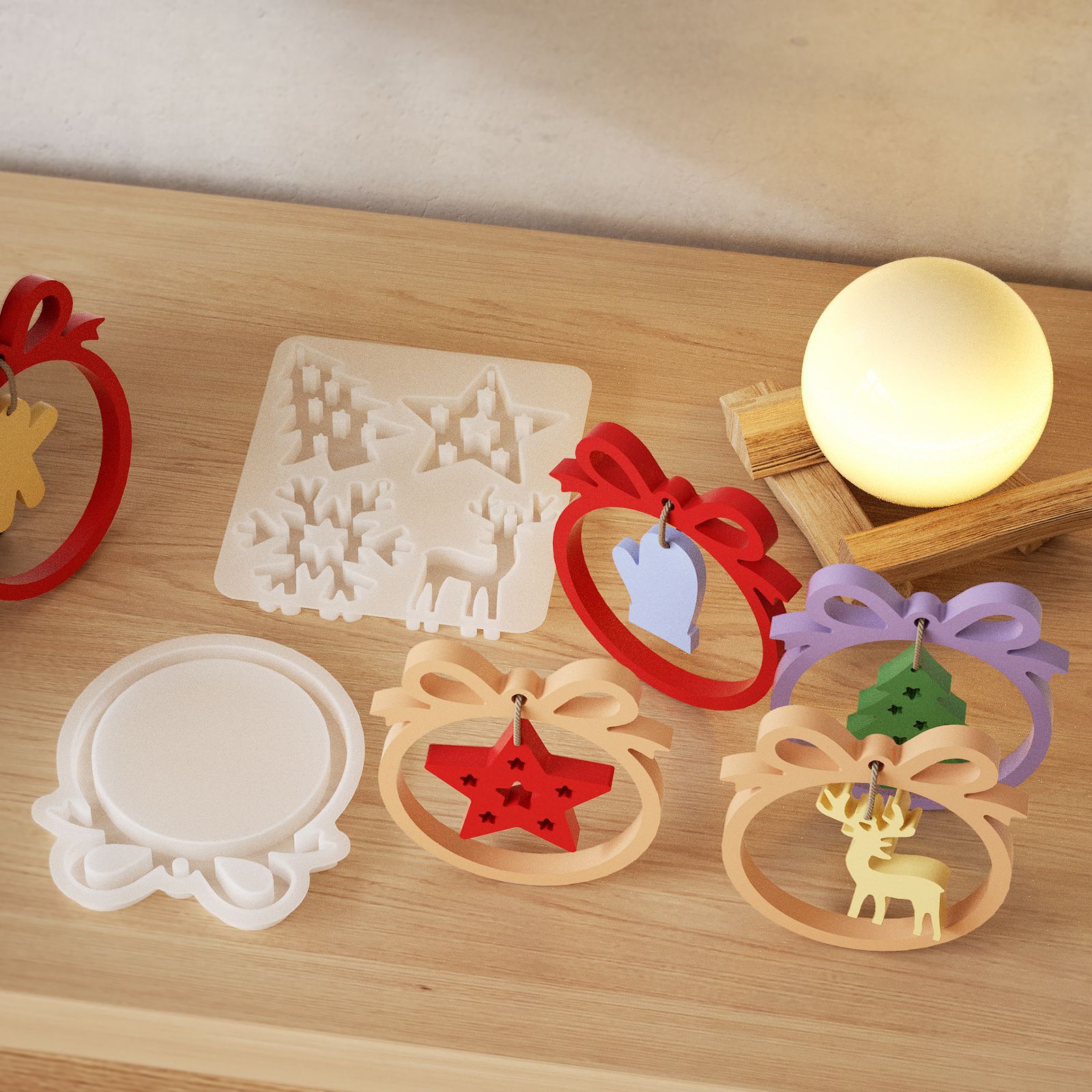 1/3 piece Christmas resin sili - Candle Making Ideas 评论和价格