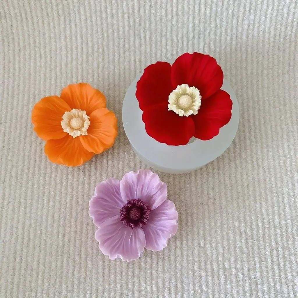 Flower Silicone Candle Mold, C - Candle Making Jars 评论和价格