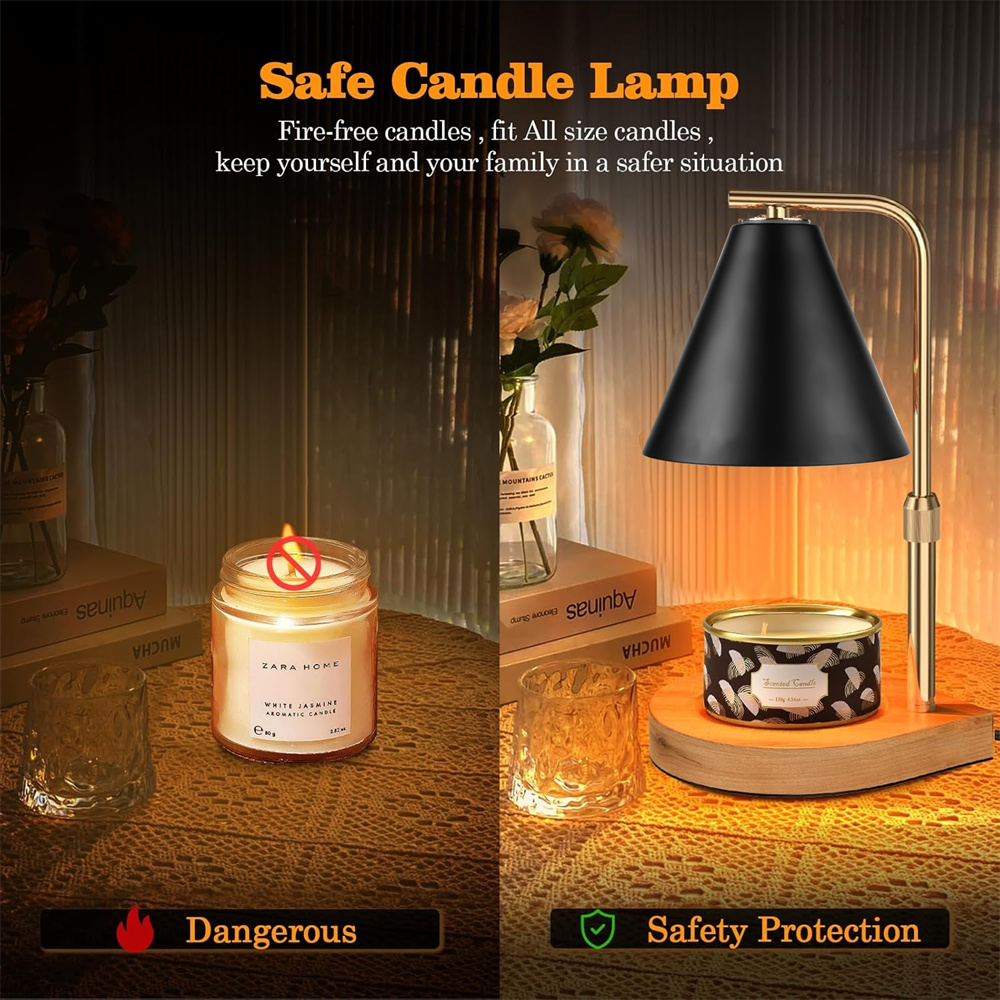 Black Candle Warmer Lamp with  - Candle Making Wax Melter 评论和价格