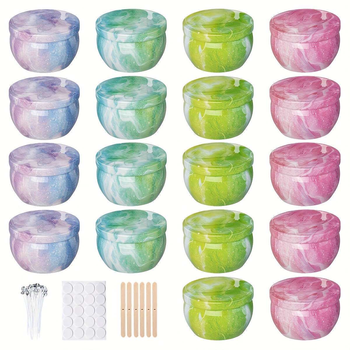Starry sky patterned metal emp - Candle Making Jars 评论和价格
