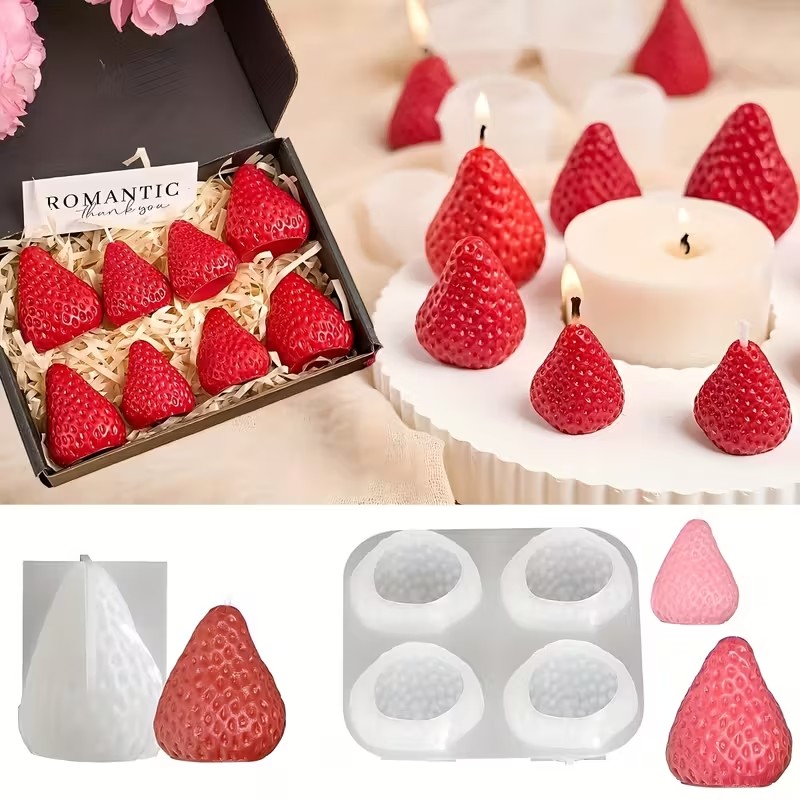 Strawberry Silicone Candle Mol - Candle Making Ideas 评论和价格