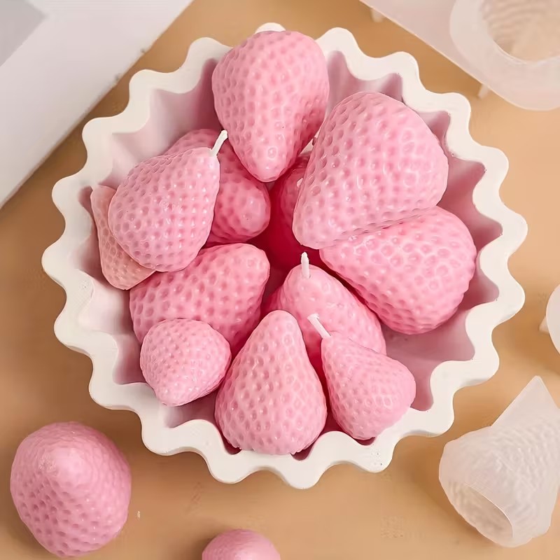 Strawberry Silicone Candle Mol - Candle Making Ideas 评论和价格
