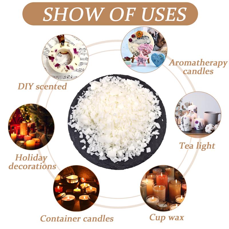 50-1000g Natural Pure Soy Wax  - Candle Making Wax Melter 评论和价格