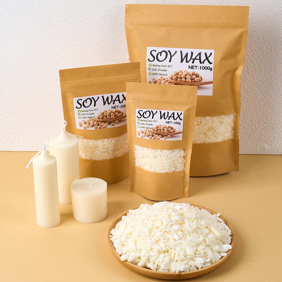 1 Pounds Pure White Soy Wax Fo - Candle Making Wax Melter 评论和价格