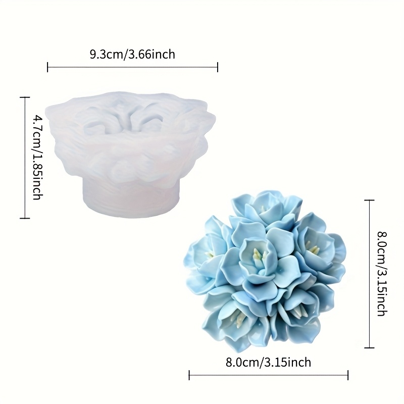 1 Hydrangea Candle Silicone Mo - Candle Making Ideas 评论和价格