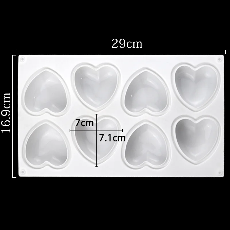 Love Heart Silicone Soap Mold  - Candle Making Ideas 评论和价格