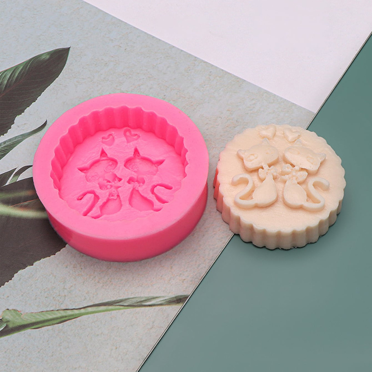 1-Piece Silicone Cat Soap Mold - Candle Making Wax Melter 评论和价格