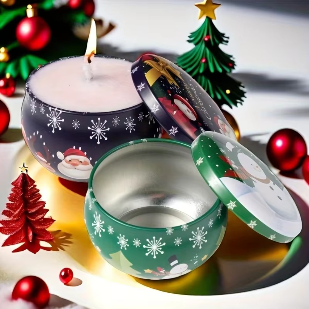 10 Pcs Festive Christmas Candl - Candle Making Jars 评论和价格