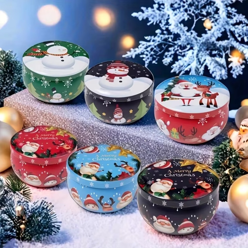 10 Pcs Festive Christmas Candl - Candle Making Jars 评论和价格