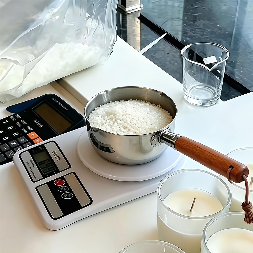 2PCS/SET Wood Handle Wax Melti - Candle Making Jars 评论和价格