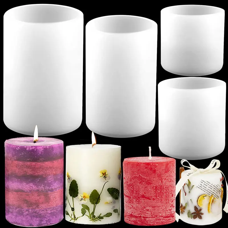Cylinder Silicone Candle Molds - Candle Making Wax Melter 评论和价格