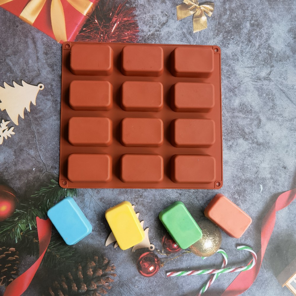 12 Cavity Square Silicone Soap - Candle Making Wax Melter 评论和价格