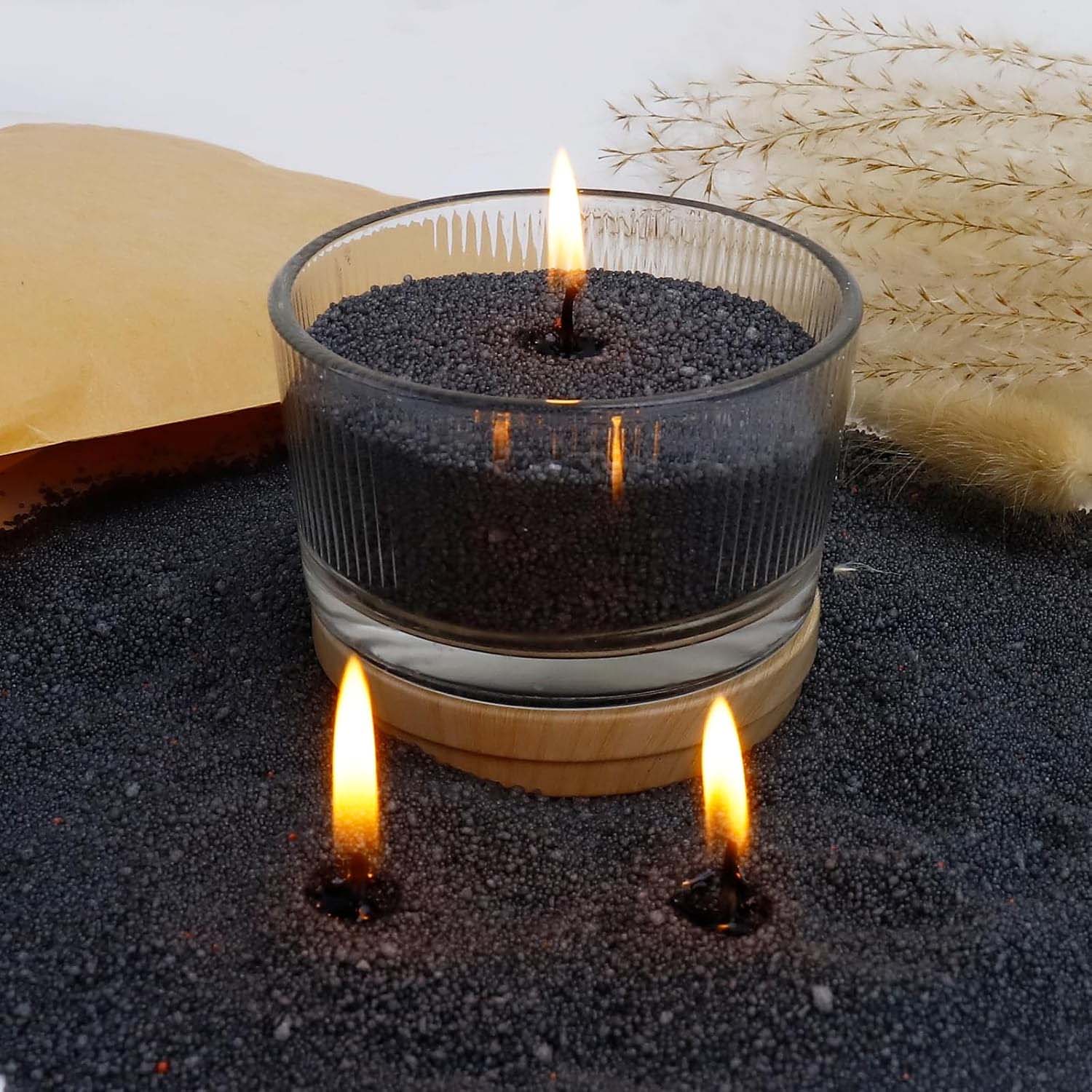 Black Candle Sand with Wick, 2 - Candle Making Wax Melter 评论和价格