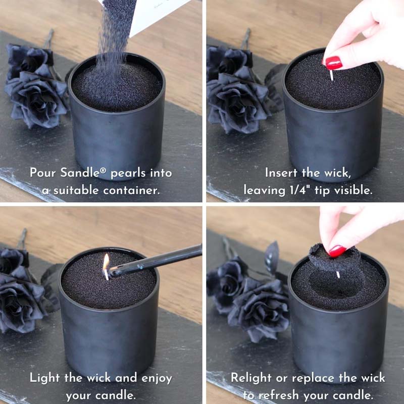 Black Candle Sand with Wick, 2 - Candle Making Wax Melter 评论和价格
