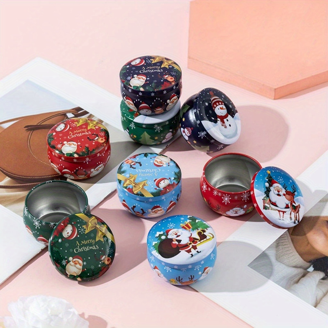 10 Pcs Festive Christmas Candl - Candle Making Jars 评论和价格
